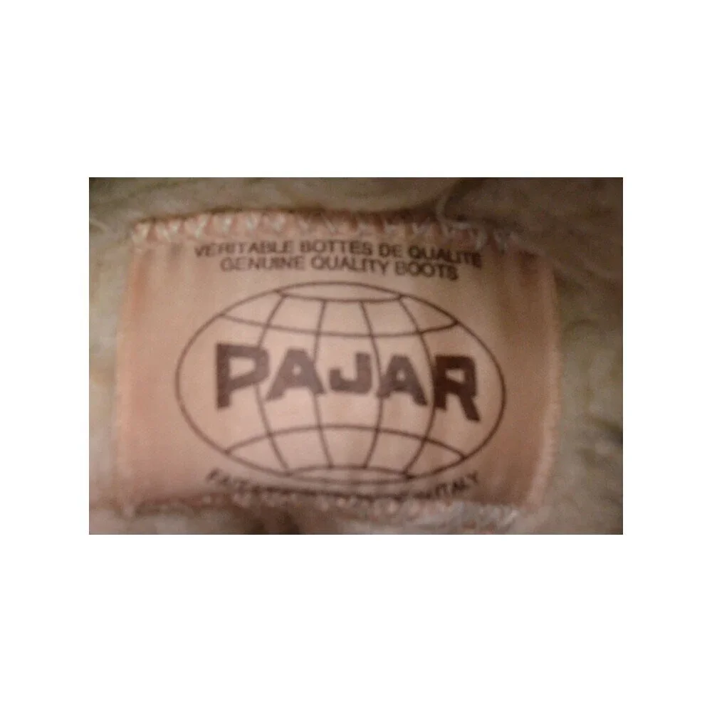 Pajar Winter Fur Boots  size 36.5 / 6.5 Black Suede Laced Pull Shoes Italy
